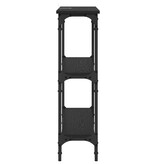 VidaXL Wandtafel met plank Zwart eiken 100 x 22.5 x 75 cm Bewerkt hout