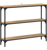 VidaXL Wandtafel met plank artisanaal eikenkleurig 100 x 22.5 x 75 cm