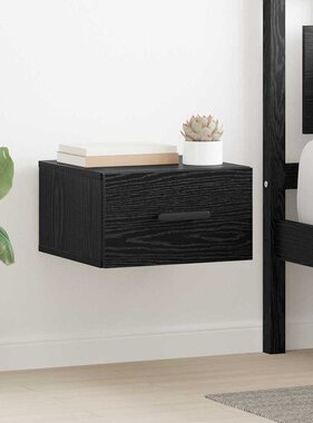 VidaXL Nachtkastje 2 pcs Zwart eiken 35 x 35 x 20 cm Bewerkt hout