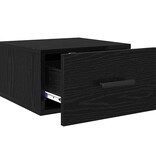 VidaXL Nachtkastje 2 pcs Zwart eiken 35 x 35 x 20 cm Bewerkt hout