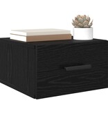 VidaXL Nachtkastje Zwart eiken 35 x 35 x 20 cm Bewerkt hout