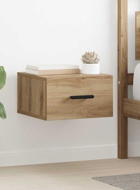 VidaXL Nachtkastje 2 pcs artisanaal eikenkleurig 35 x 35 x 20 cm