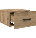 VidaXL Nachtkastje 2 pcs artisanaal eikenkleurig 35 x 35 x 20 cm