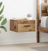 VidaXL Nachtkastje Oud hout 35 x 35 x 20 cm Bewerkt hout