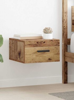 VidaXL Nachtkastje Oud hout 35 x 35 x 20 cm Bewerkt hout