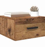 VidaXL Nachtkastje Oud hout 35 x 35 x 20 cm Bewerkt hout