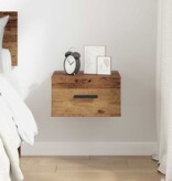 VidaXL Nachtkastje Oud hout 35 x 35 x 20 cm Bewerkt hout