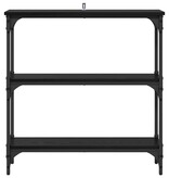 VidaXL Wandtafel met plank met opslag Zwart eiken 75 x 22.5 x 75 cm