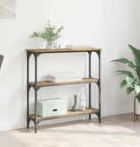 VidaXL Wandtafel met plank artisanaal eikenkleurig 75 x 22.5 x 75 cm