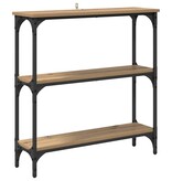 VidaXL Wandtafel met plank artisanaal eikenkleurig 75 x 22.5 x 75 cm