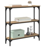 VidaXL Wandtafel met plank artisanaal eikenkleurig 75 x 22.5 x 75 cm