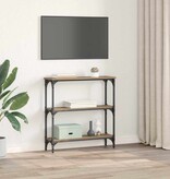 VidaXL Wandtafel met plank artisanaal eikenkleurig 75 x 22.5 x 75 cm