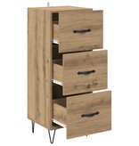 VidaXL Dressoir artisanaal eikenkleurig 34 x 34.5 x 90 cm Bewerkt hout