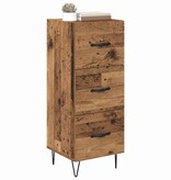 VidaXL Dressoir met lade Oud hout 34 x 34.5 x 90 cm Bewerkt hout