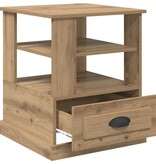 VidaXL Nachtkastje met lade artisanaal eikenkleurig 50 x 50 x 60 cm