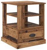 VidaXL Nachtkastje met lade Oud hout 50 x 50 x 60 cm Bewerkt hout