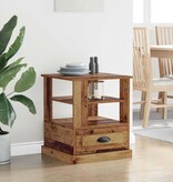 VidaXL Nachtkastje met lade Oud hout 50 x 50 x 60 cm Bewerkt hout
