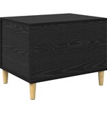 VidaXL Nachtkastje Zwart eiken 60 x 44.5 x 45 cm Bewerkt hout