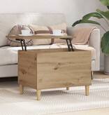 VidaXL Nachtkastje artisanaal eikenkleurig 60 x 44.5 x 45 cm