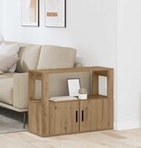 VidaXL Dressoir artisanaal eikenkleurig 80 x 30 x 60 cm Bewerkt hout