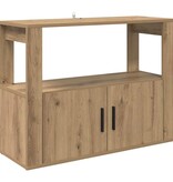 VidaXL Dressoir artisanaal eikenkleurig 80 x 30 x 60 cm Bewerkt hout