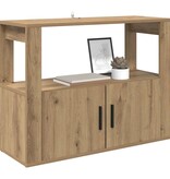 VidaXL Dressoir artisanaal eikenkleurig 80 x 30 x 60 cm Bewerkt hout