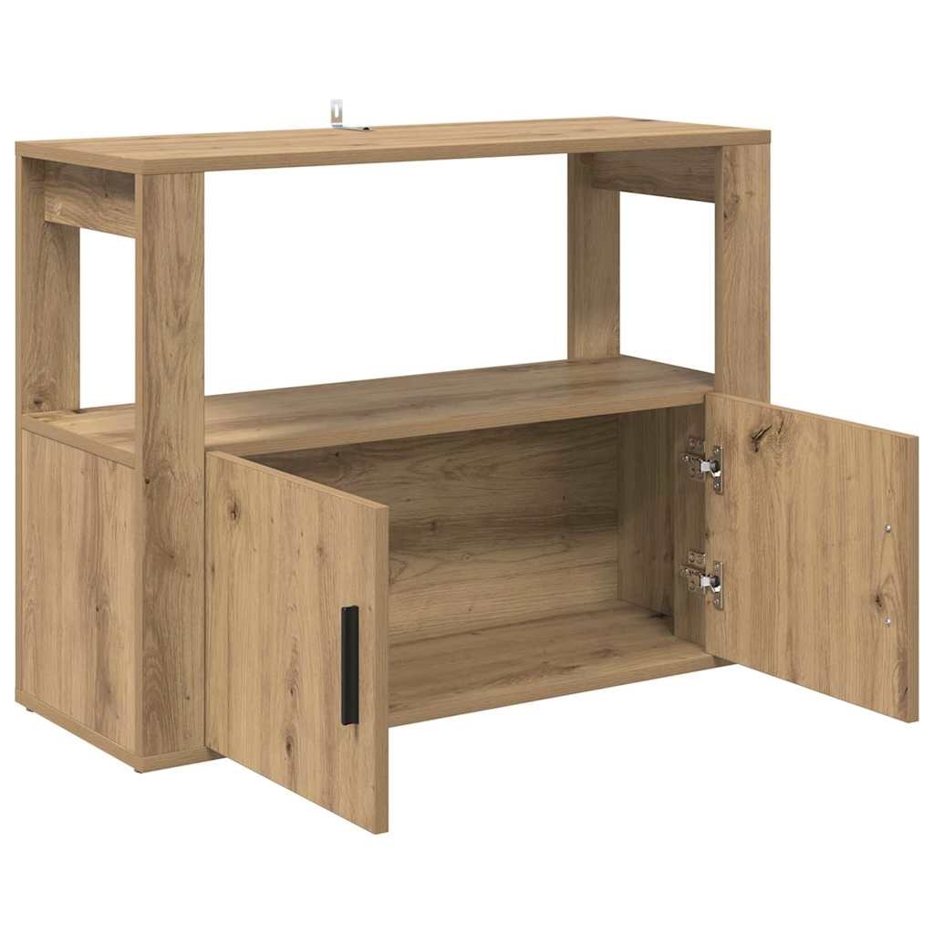 VidaXL Dressoir artisanaal eikenkleurig 80 x 30 x 60 cm Bewerkt hout