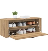 VidaXL Schoenenkast met plank artisanaal eikenkleurig 100 x 35 x 38 cm