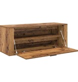 VidaXL Schoenenkast met plank Oud hout 100 x 35 x 38 cm Bewerkt hout