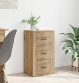 VidaXL Dressoir artisanaal eikenkleurig 40 x 33 x 70 cm Bewerkt hout