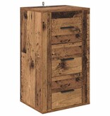 VidaXL Dressoir met lade Oud hout 40 x 33 x 70 cm Bewerkt hout