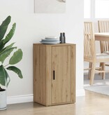 VidaXL Dressoir artisanaal eikenkleurig 40 x 33 x 70 cm Bewerkt hout