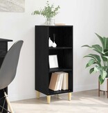 VidaXL Dressoir Zwart eiken 32.5 x 34.5 x 90 cm Bewerkt hout