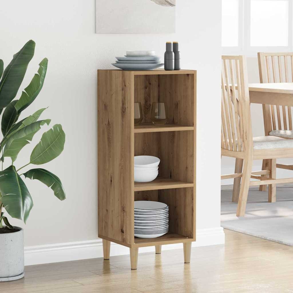 VidaXL Dressoir artisanaal eikenkleurig 32.5 x 34.5 x 90 cm