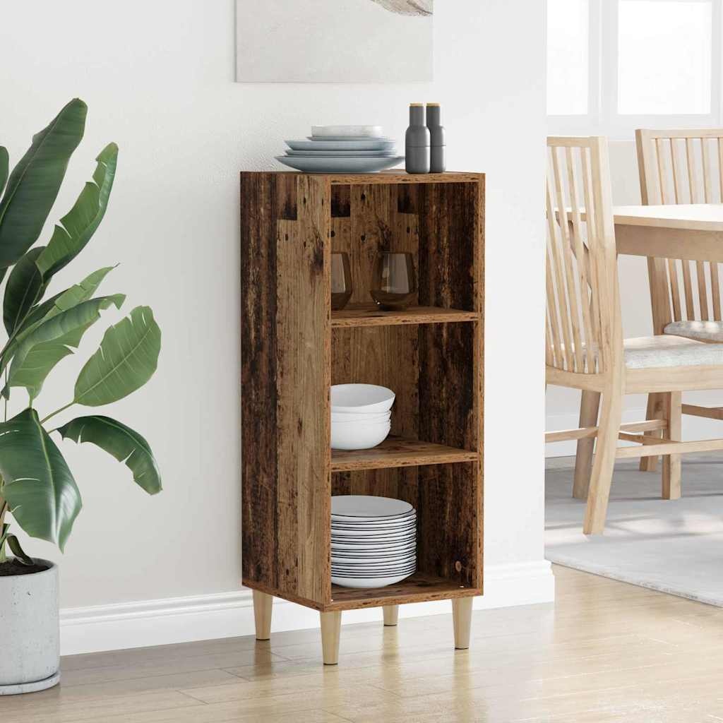 VidaXL Dressoir Oud hout 32.5 x 34.5 x 90 cm Bewerkt hout