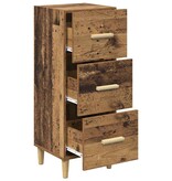 VidaXL Dressoir met lade Oud hout 34.5 x 34 x 90 cm Bewerkt hout