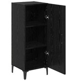 VidaXL Dressoir Zwart eiken 34.5 x 34 x 90 cm Bewerkt hout