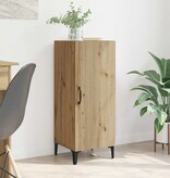 VidaXL Dressoir artisanaal eikenkleurig 34.5 x 34 x 90 cm Bewerkt hout