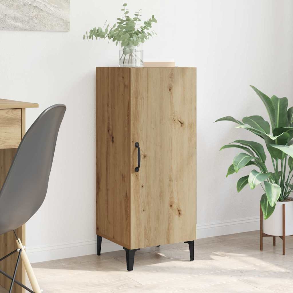 VidaXL Dressoir artisanaal eikenkleurig 34.5 x 34 x 90 cm Bewerkt hout