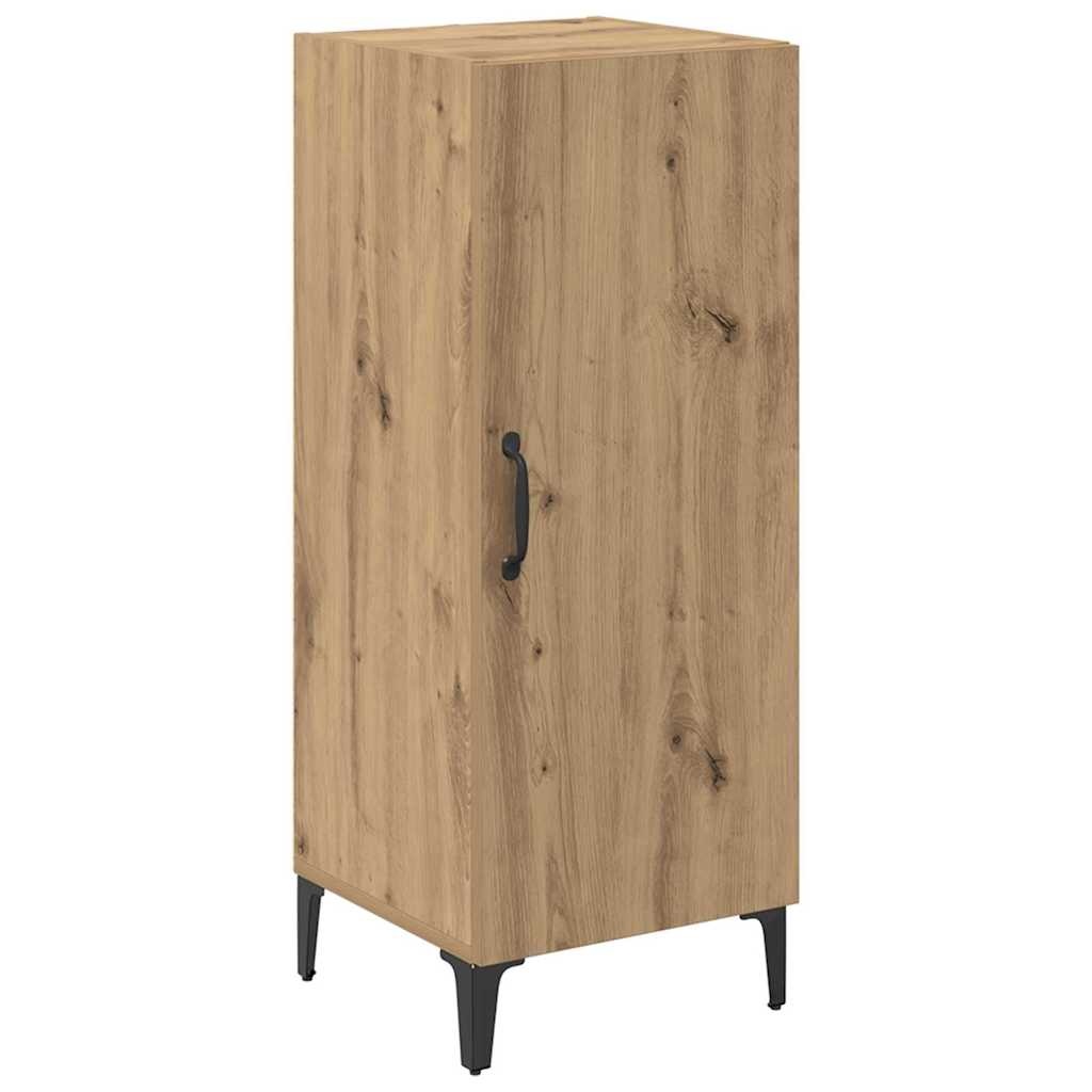 VidaXL Dressoir artisanaal eikenkleurig 34.5 x 34 x 90 cm Bewerkt hout