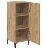 VidaXL Dressoir artisanaal eikenkleurig 34.5 x 34 x 90 cm Bewerkt hout