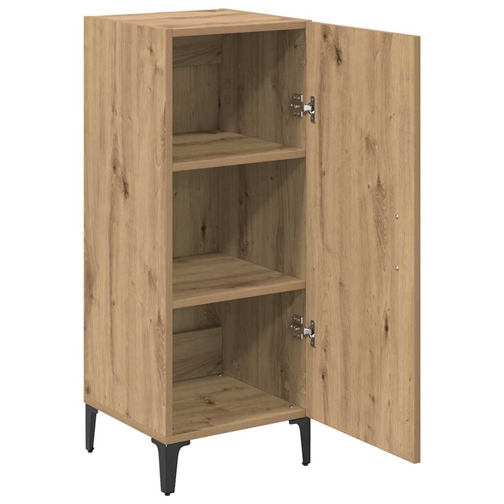 VidaXL Dressoir artisanaal eikenkleurig 34.5 x 34 x 90 cm Bewerkt hout