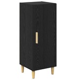 VidaXL Dressoir Zwart eiken 34.5 x 34 x 90 cm Bewerkt hout