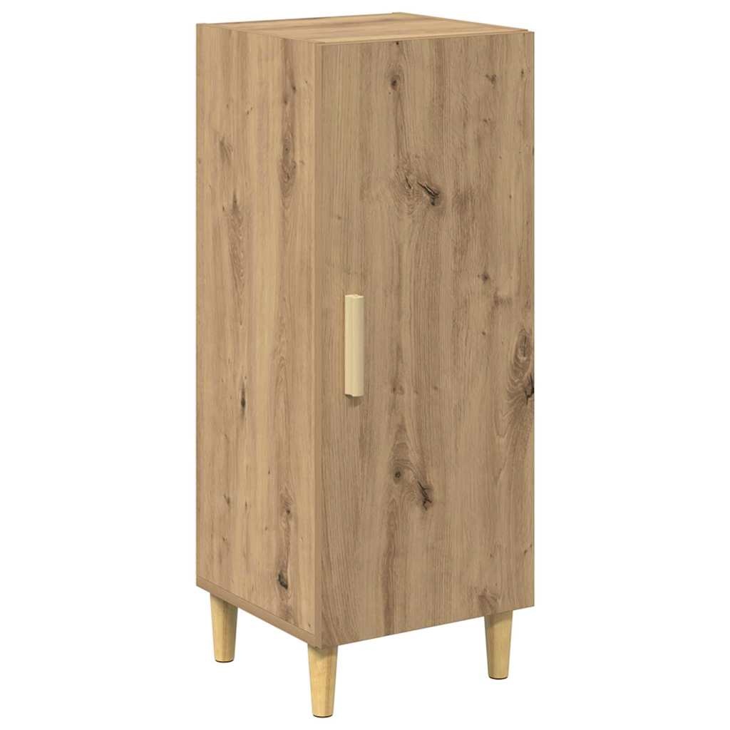 VidaXL Dressoir artisanaal eikenkleurig 34.5 x 34 x 90 cm Bewerkt hout