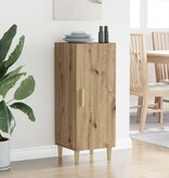 VidaXL Dressoir artisanaal eikenkleurig 34.5 x 34 x 90 cm Bewerkt hout