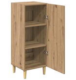 VidaXL Dressoir artisanaal eikenkleurig 34.5 x 34 x 90 cm Bewerkt hout