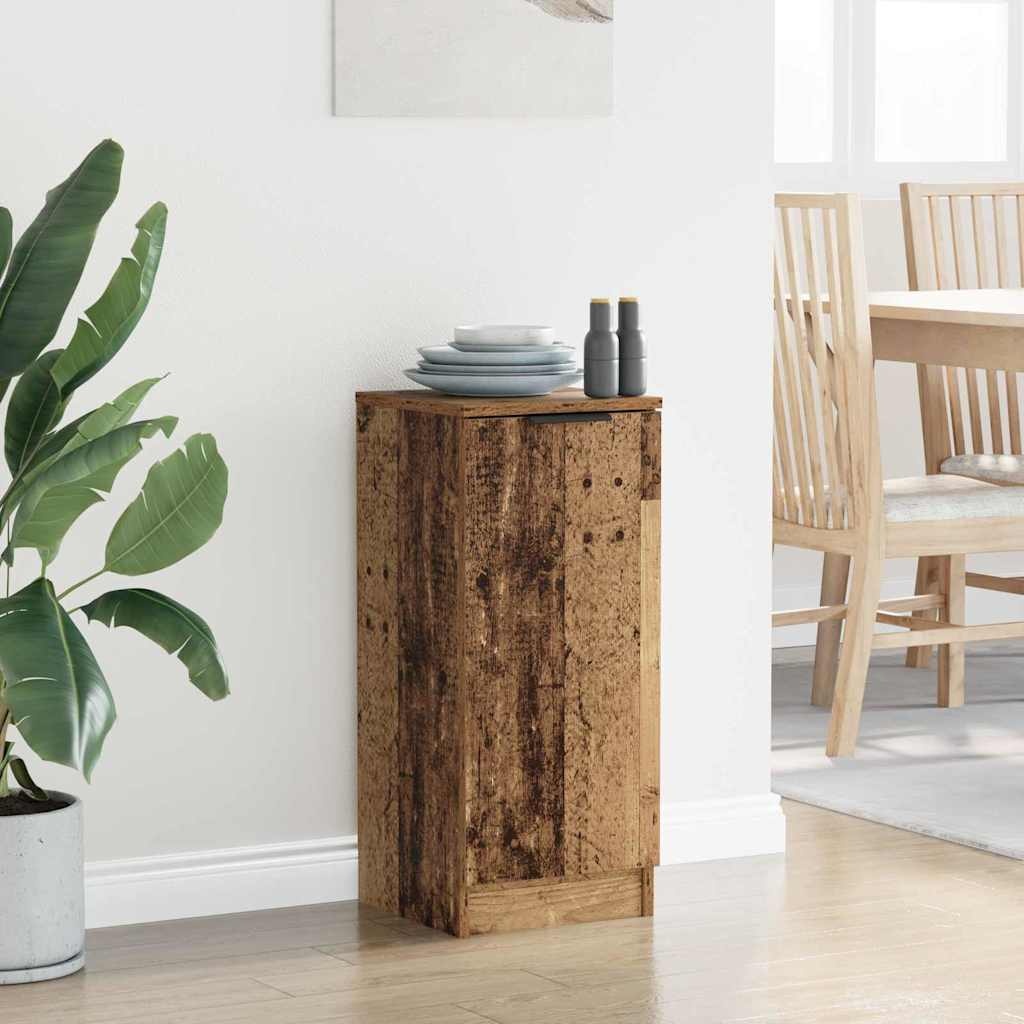 VidaXL Dressoir Oud hout 30 x 30 x 70 cm Bewerkt hout