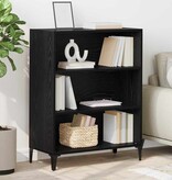 VidaXL Dressoir Zwart eiken 32,5 x 69,5 x 90 cm Bewerkt hout