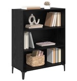 VidaXL Dressoir Zwart eiken 32,5 x 69,5 x 90 cm Bewerkt hout