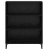 VidaXL Dressoir Zwart eiken 32,5 x 69,5 x 90 cm Bewerkt hout
